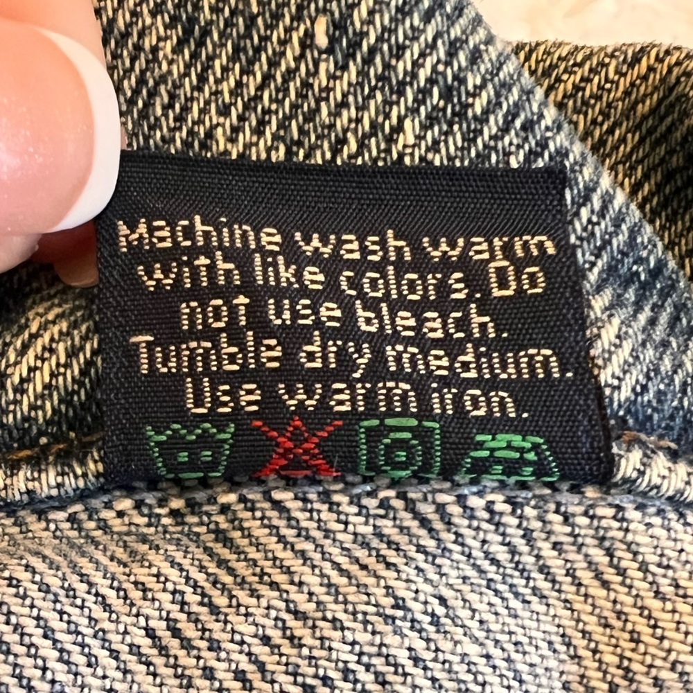 Harley Davidson Embroidered Denim Vest - Size XL - Picture 9 of 11